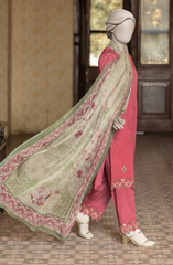 EMBROIDERED CAMBRIC STITCHED 3 PIECE