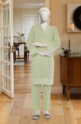 EMBROIDERED JACQUARD 2PCS STITCHED