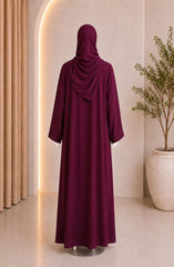 MAROON FORMAL FESTIVE ABAYA