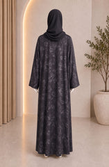 BLACK PRINTED ABAYA