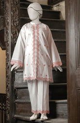 EMBROIDERED CAMBRIC STITCHED 2 PIECE