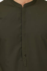 OLIVE BLENDED KAMEEZ SHALWAR