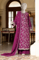 EMBROIDERED CAMBRIC 3PCS UNSTITCHED