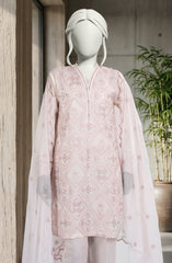 EMBROIDERED CAMBRIC 3PCS UNSTITCHED