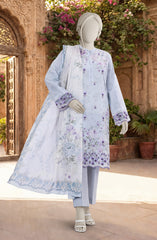 EMBROIDERED PRINTED LAWN 3PCS UNSTITCHED