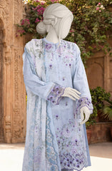 EMBROIDERED PRINTED LAWN 3PCS UNSTITCHED
