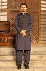 WINTER'23 MEN KAMEEZ SHALWAR WITH WAIST COAT PURPLE