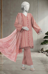 EMBROIDERED CAMBRIC 3PCS UNSTITCHED