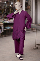 EMBROIDERED CAMBRIC STITCHED 2 PIECE