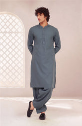 TEAL-GREEN BLENDED KAMEEZ SHALWAR