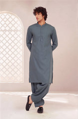 TEAL-GREEN BLENDED KAMEEZ SHALWAR