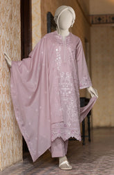 EMBROIDERED CAMBRIC STITCHED 3 PIECE