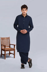 NAVY 100% COTTON KAMEEZ SHALWAR