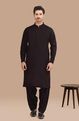 CHOCOLATE-BROWN 100% COTTON KAMEEZ SHALWAR
