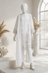 EMBROIDERED CAMBRIC STITCHED 3 PIECE