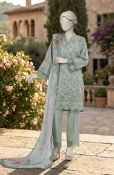 EMBROIDERED PRINTED LAWN 3PCS UNSTITCHED