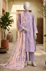 EMBROIDERED CAMBRIC 3PCS UNSTITCHED