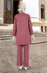 EMBROIDERED CAMBRIC STITCHED 2 PIECE