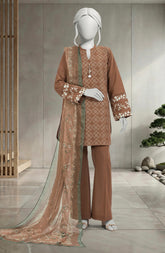 EMBROIDERED CAMBRIC 3PCS UNSTITCHED
