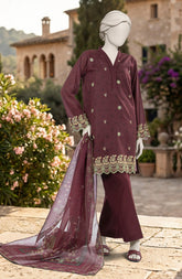 EMBROIDERED PRINTED LAWN 3PCS UNSTITCHED