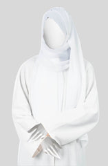 WHITE SHIMMER ABAYA