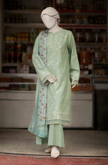 EMBROIDERED CAMBRIC 3PCS UNSTITCHED
