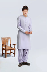 LAVENDER BLENDED EMBROIDERED KAMEEZ SHALWAR
