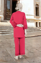 EMBROIDERED CAMBRIC STITCHED 2 PIECE