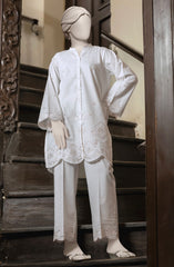 EMBROIDERED CAMBRIC STITCHED 2 PIECE
