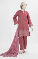 EMBROIDERED CAMBRIC STITCHED 3 PIECE