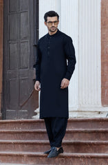 NAVY 100% COTTON KAMEEZ SHALWAR