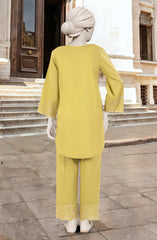 EMBROIDERED CAMBRIC STITCHED 2 PIECE