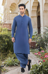ELECTRIC BLUE 100% COTTON KAMEEZ SHALWAR