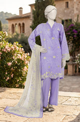EMBROIDERED PRINTED LAWN 3PCS UNSTITCHED