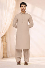 LIGHT-BEIGE BLENDED KAMEEZ SHALWAR