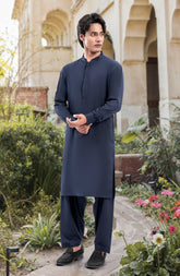 NAVY BLENDED KAMEEZ SHALWAR