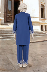 EMBROIDERED CAMBRIC STITCHED 2 PIECE