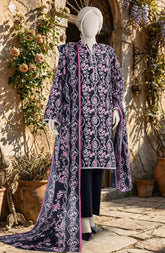 PRINTED TEXTURED LAWN 3PCS UNSTITCHED