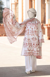 EMBROIDERED CAMBRIC 3PCS UNSTITCHED