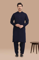 NAVY BLENDED KAMEEZ SHALWAR