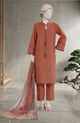 EMBROIDERED CAMBRIC 3PCS UNSTITCHED