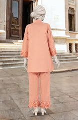 EMBROIDERED CAMBRIC STITCHED 2 PIECE