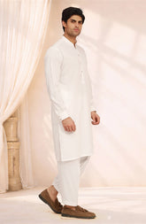 OFF-WHITE BLENDED KAMEEZ SHALWAR