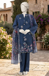EMBROIDERED PRINTED LAWN 3PCS UNSTITCHED