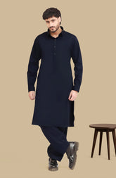 NAVY 100% COTTON KAMEEZ SHALWAR