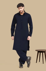 NAVY 100% COTTON KAMEEZ SHALWAR