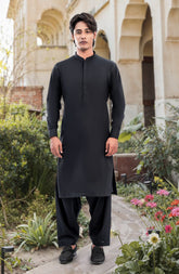 BLACK 100% COTTON KAMEEZ SHALWAR