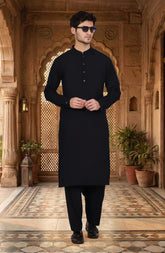NAVY BLENDED KAMEEZ SHALWAR