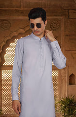 CLOUD-GREY BLENDED KAMEEZ SHALWAR