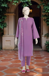 EMBROIDERED CAMBRIC STITCHED 3 PIECE